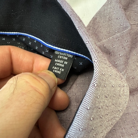 English‎ Laundry Men's Long Sleeve Dress Shirt Button Up Grayish-Purple Size XL - Picture 11 of 16